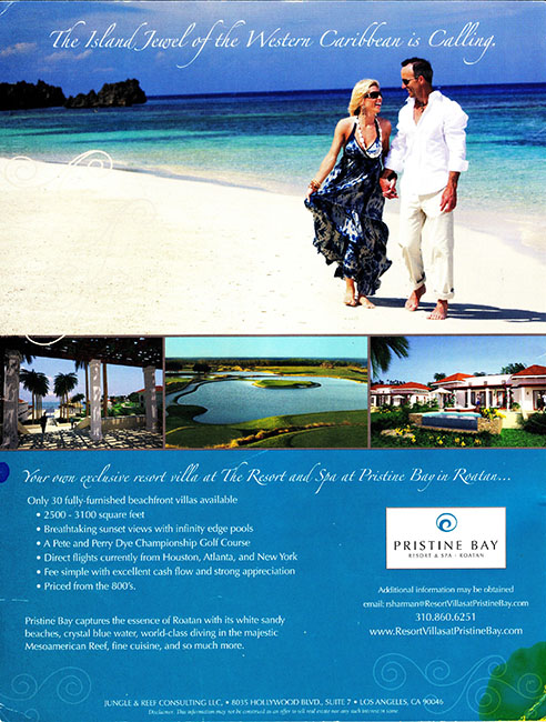 Pristine Bay golf course continental magazine advertisement