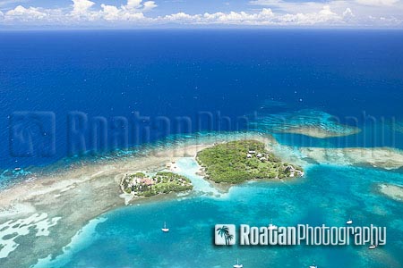 Tropical island aerial view stock photo