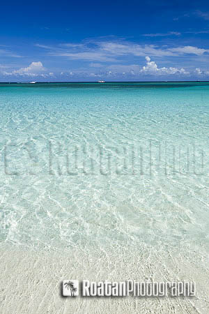Clear Caribbean Sea at west bay beach stock photo